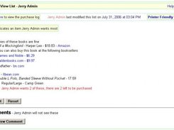 View people will see when viewing Jerry's list