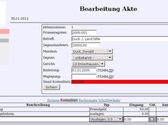 Bearbeitung eines Kostenblattes