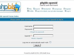 phpBB 2.0 login page