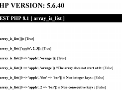 PHP 8.1 - array_is_list