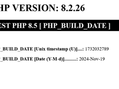 PHP 8.5 - php_build_date