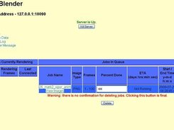 Index page to manage and view status of current jobs