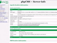 Admin4phpCMS - module phpCMS - Server information