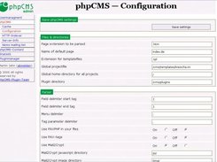 Admin4phpCMS - module phpCMS - Configuration