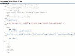 PHPCoverage report details page