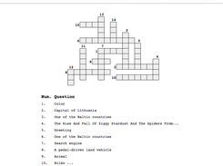 PHP Crossword example
