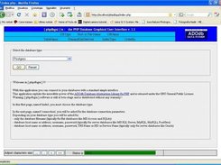 Select database type