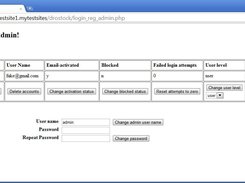 Admin interface