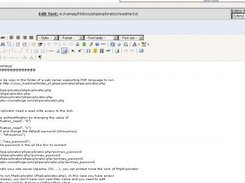 phpexplorator editing file with  tinymce editor