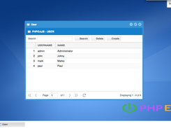 PHPExtJS Desktop Version Grid Showing