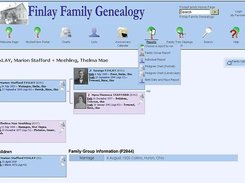 Family view with the content of Reports Menu (Ocean theme)