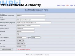 Certificate Request Form