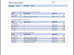 phpLicenseAdmin Example