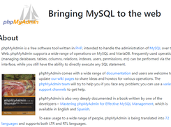 phpMyAdmin Screenshot 1