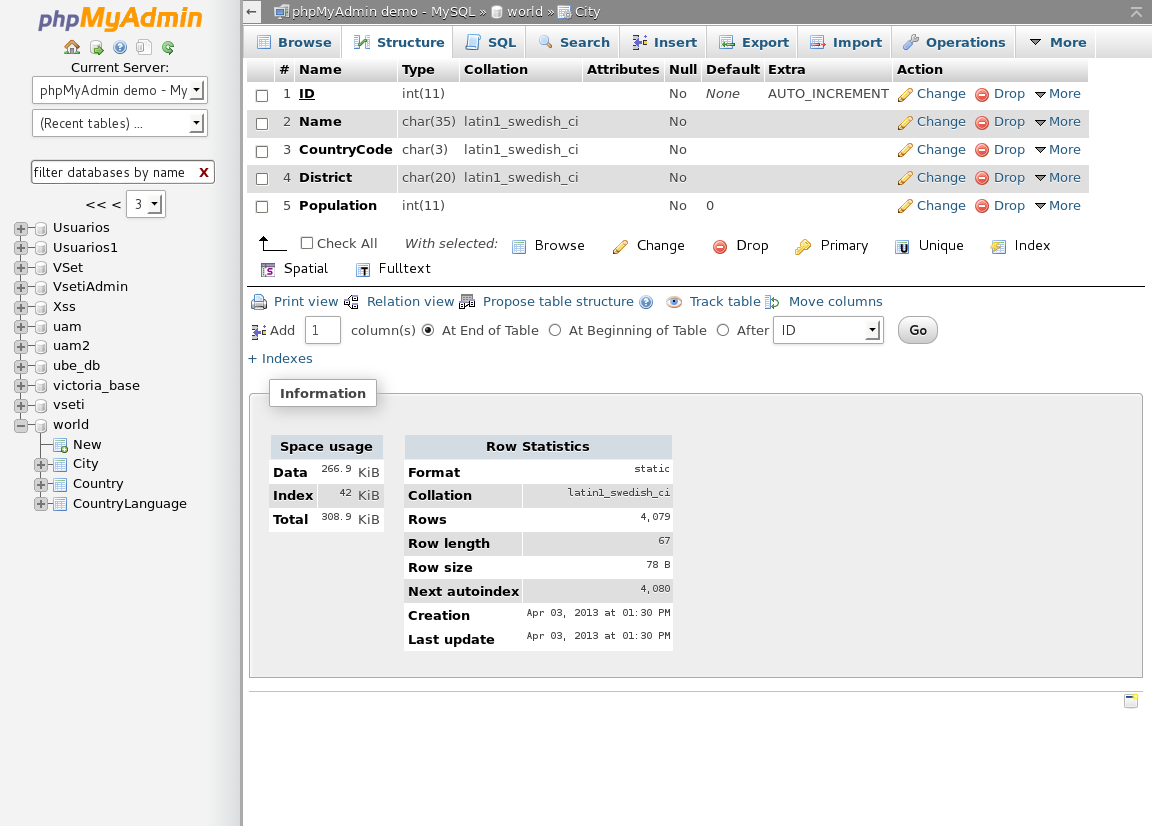 Mysql drop tables