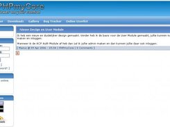 PHPmyCore Main Screen