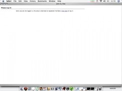 Index page presented to users not logged in