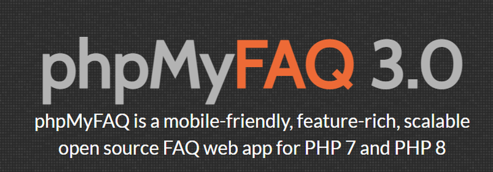 phpMyFAQ Screenshot 1