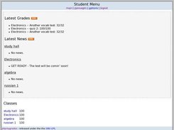 students' main page.