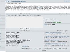 version 4.5 beta admin index