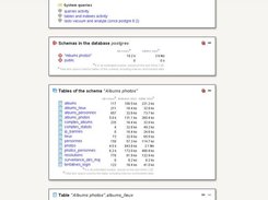 Stats of nb rows and size of objects