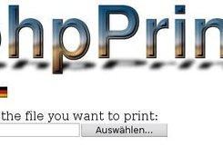 Main screen of phpPrint