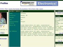 Profile page, member uploaded a photo & customized colors.