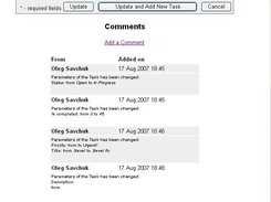 Ability to add comments to a Task/Bug. Track Task changes.