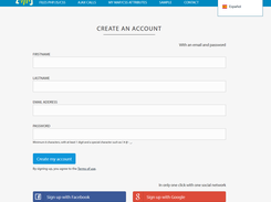Create an account / Show available languages 