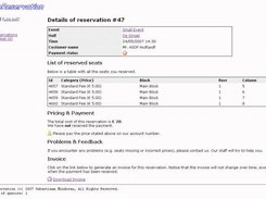 The reservation as seen by the end-user