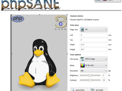 phpSANE Main Window