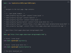 PHPScraper Screenshot 1