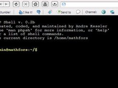 The starting view for phpsh.