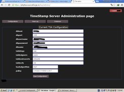 Admin config page