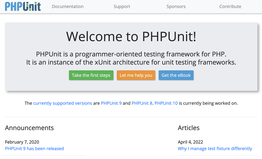 PHPUnit Screenshot 1