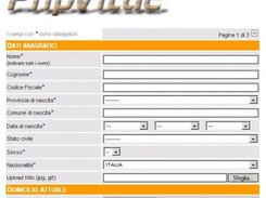 First page of user interface for begin inserting data
