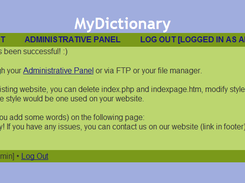 The default installation of MyVocabtionary 1.0.0