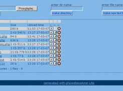 php web explorer lite screen