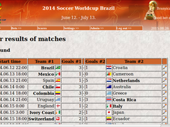 Enter results of matches