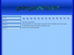 phpWSM standard homepage.