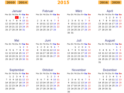 year calendar / Jahreskalender
