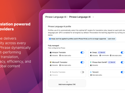Machine translation powered by leading providers No single engine delivers consistent quality across every language pair. Phrase dynamically selects the best-performing model for each translation, ensuring accuracy, efficiency, and scale across global content