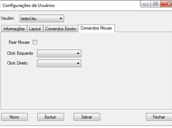 Configuration Screen - Mouse Commands