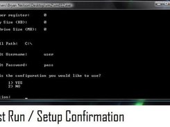 First Run / Setup Confirmation