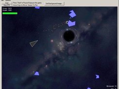 Firing a rocket at some asteroids.