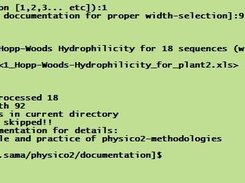 Execution of PHYSICO2 continued..