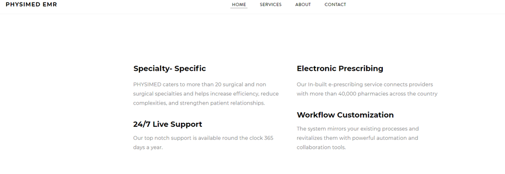 PHYSIMED EMR Screenshot 1