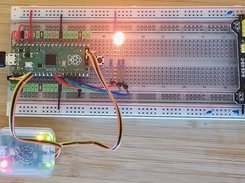Rasberry Pi Pico with Proble attached