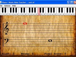 Piano Key And Note Display