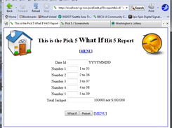 New drawing, input empirical data and execute a Pick 5 wHAT if report.